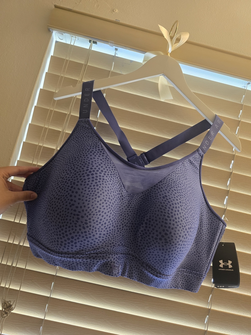 Under Armour UA Infinity High Print Bra Sports Bra Purple
